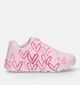 Skechers X J Goldkrown Uno Lite Baskets en Rose pour filles (334317)