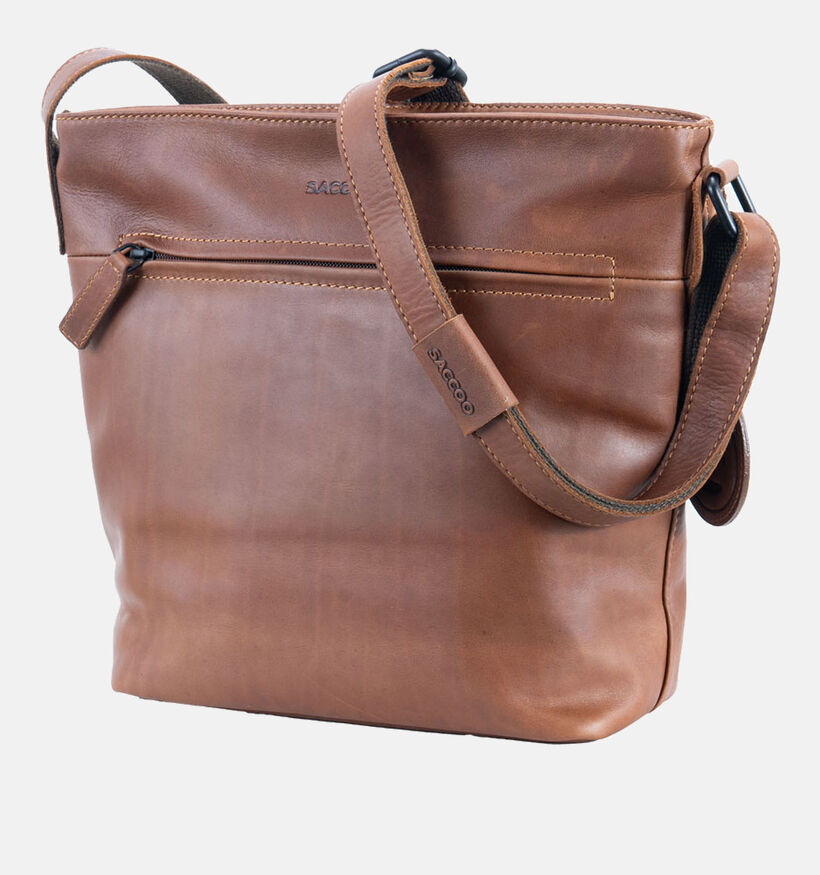 Saccoo Laurito Sac porté croisé en Cognac pour femmes (358337)