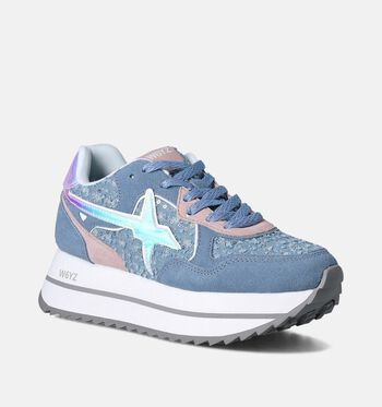 W6YZ Low Sneakers Zwart/Wit/Bruin/Taupe/Blauw/Roze