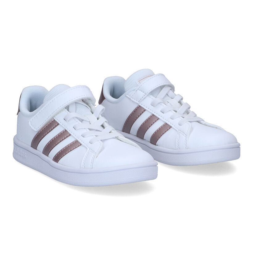 adidas Grand Court C Witte Sneakers voor meisjes (314611) - geschikt voor steunzolen