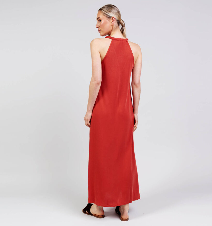 Rue Mazarine Luxia Terracotta Donkeroranje Lange Jurk voor dames (375875)