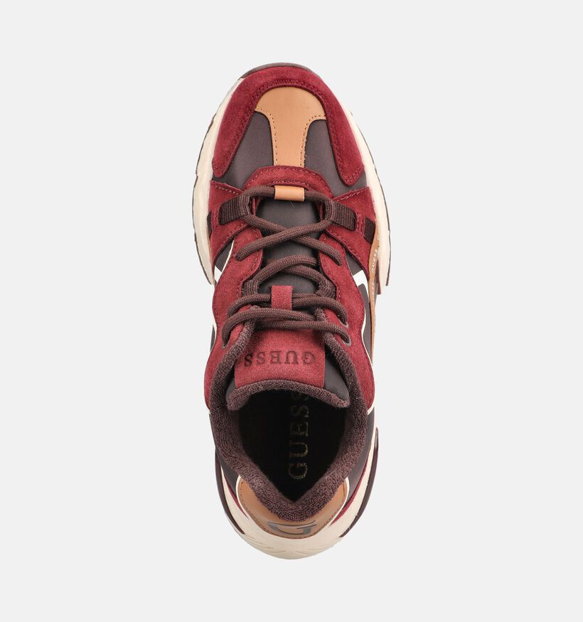 Guess Carrli8 Baskets en Rouge fonc&eacute; pour femmes (375739) - pour semelles orthop&eacute;diques