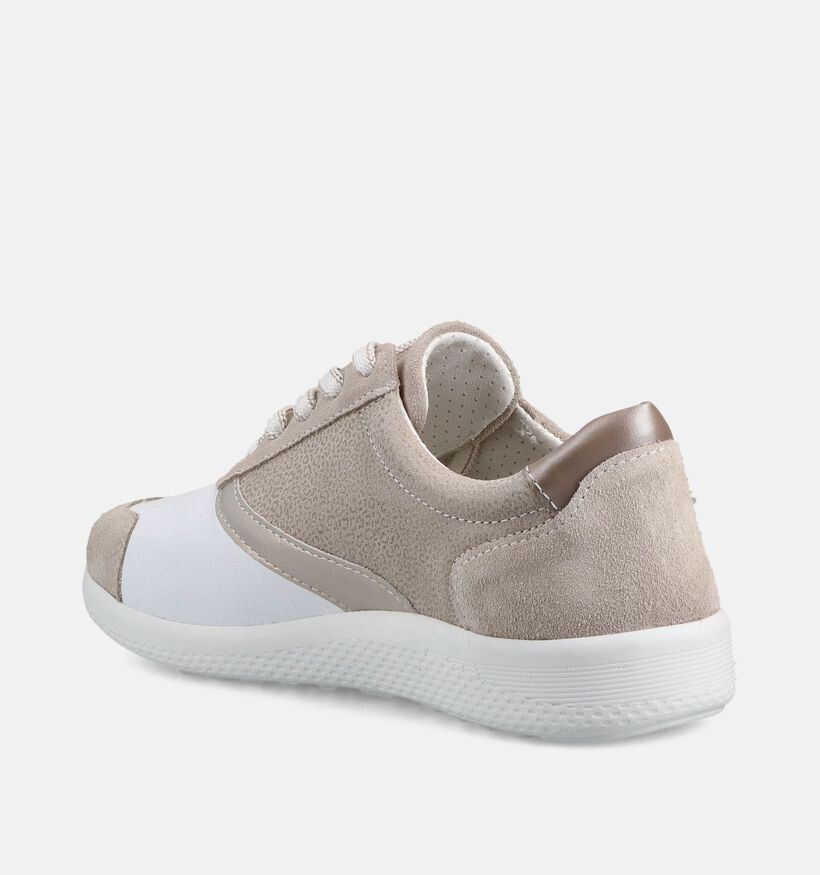 Solemade Kira Beige Rits-Veterschoenen voor dames (371656) - geschikt voor steunzolen