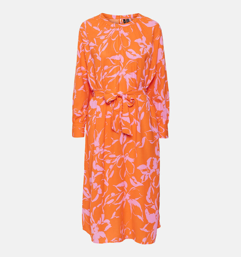 Vero Moda Polliana Inge robe mi-longue en Orange pour femmes (327019)
