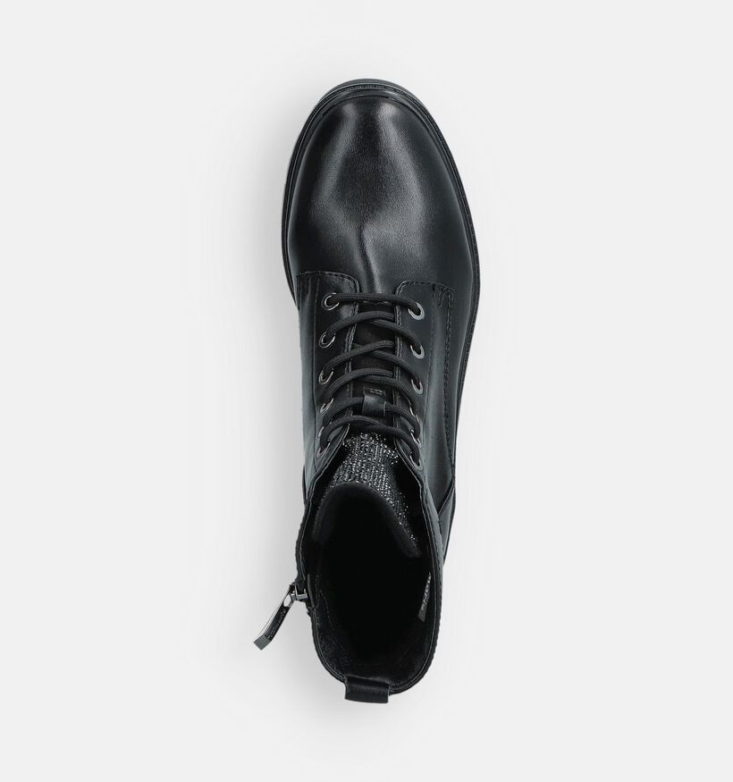 Tamaris Zwarte Veterboots voor dames (362755) - geschikt voor steunzolen