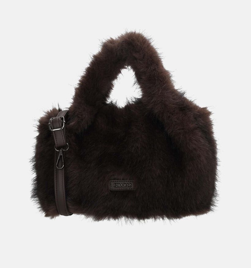 Charm London Antarctica Fluffy Handtas Donkerbruin voor dames (380953)
