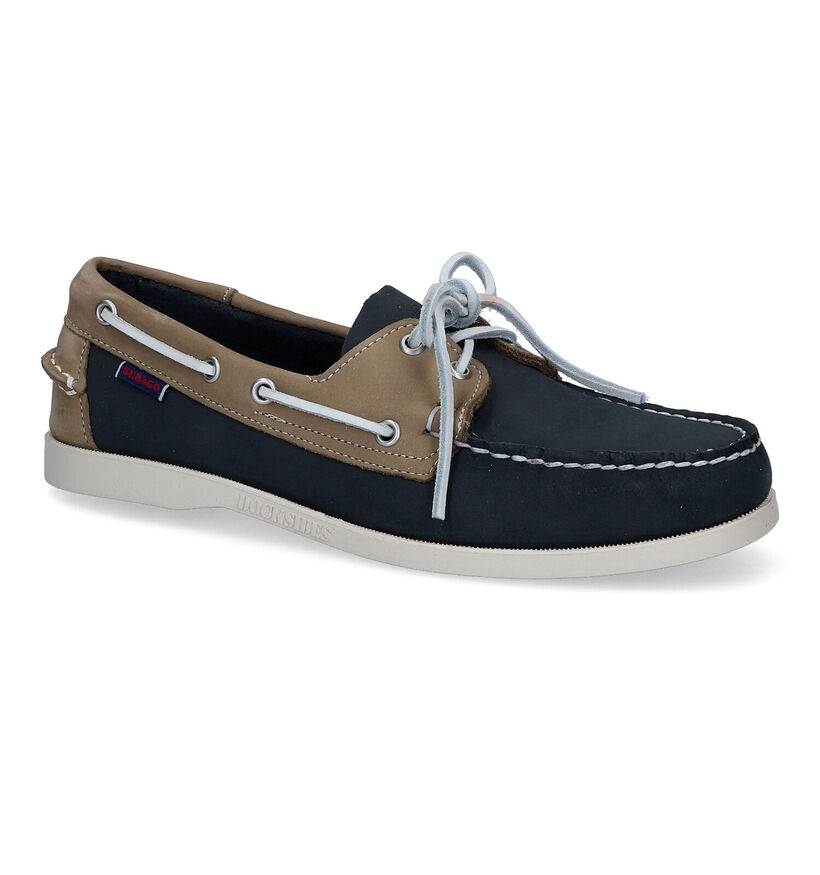 Sebago Dockside Portland Spinnaker Chaussures bateau en Bleu pour hommes (336835)