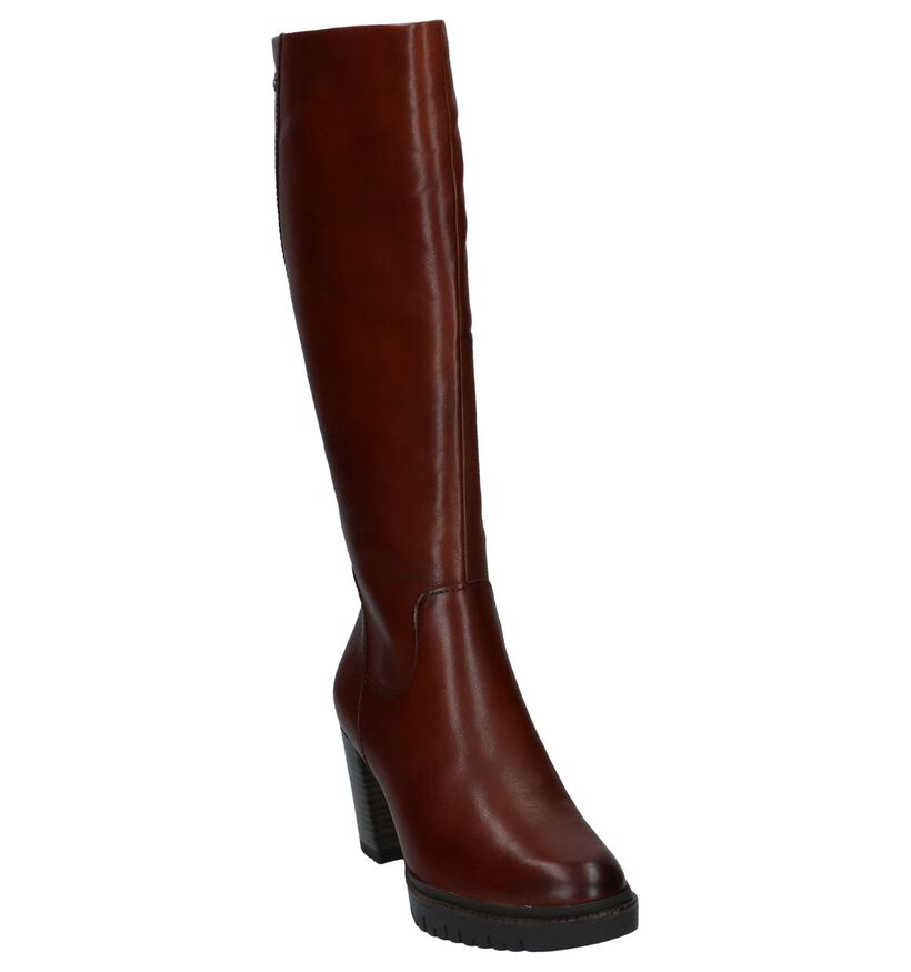 Tamaris Bottes hautes en Cognac en cuir (226792)