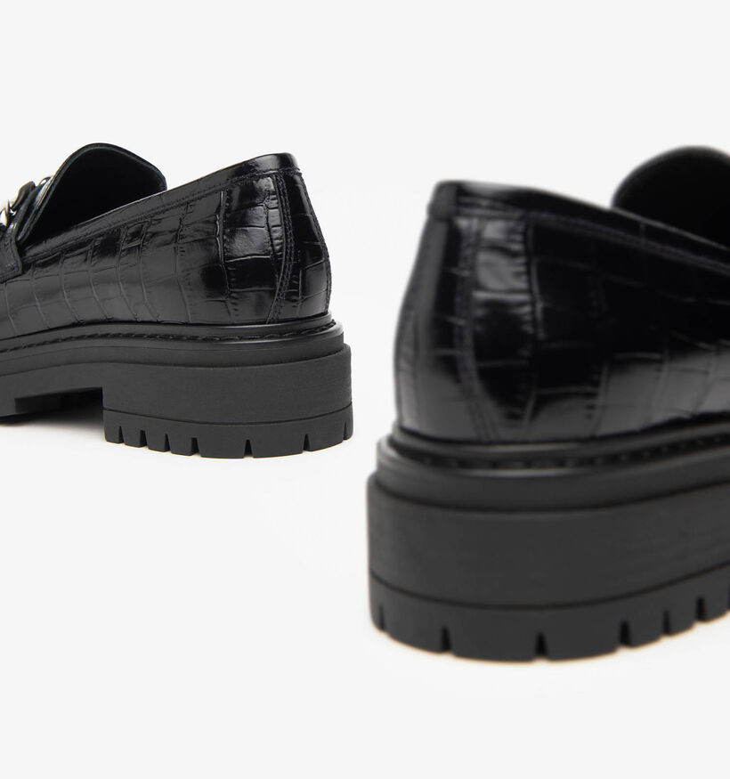 NeroGiardini Croco Zwarte Mocassins voor dames (363965)