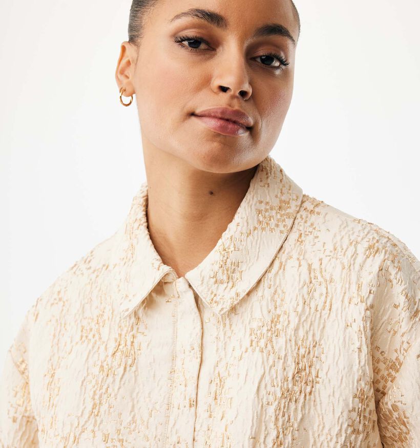 Mexx Jacquard Lichtbeige Bomberjack voor dames (368558)