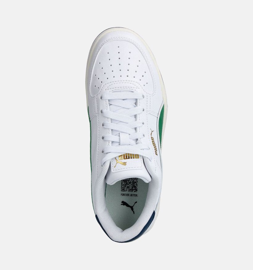 Puma Caven 2.0 Retro Baskets en Blanc/Vert pour filles, garçons (359195) - pour semelles orthopédiques