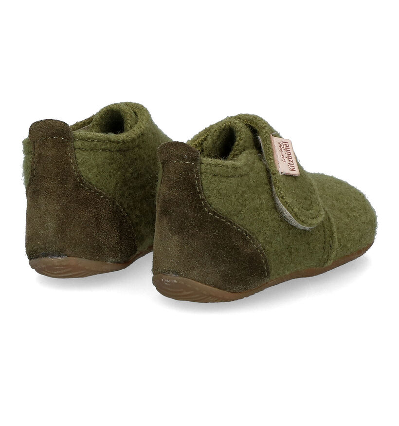 Living Kitzbühel Pantoufles pour bébé en Vert kaki pour garçons (331703)