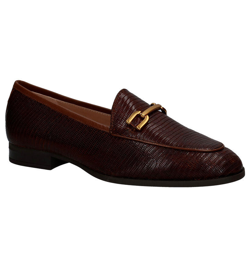 Unisa Daimiel Bruine Loafers in leer (283297)