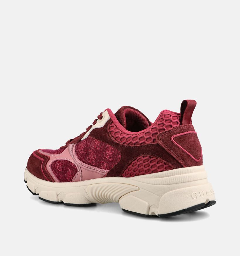 Guess Chunky Baskets en Bordeaux pour femmes (375740) - pour semelles orthop&eacute;diques