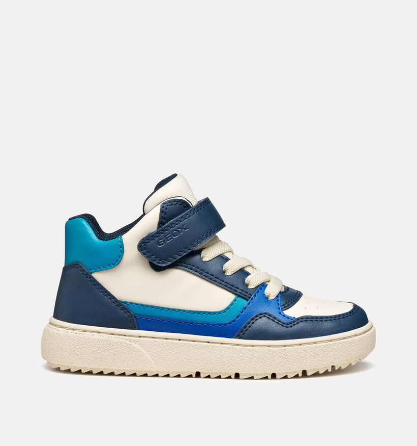 Geox Wit/Blauwe Sneakers voor jongens (360388) - geschikt voor steunzolen