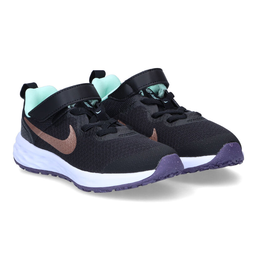 Nike Revolution 6 PS Zwarte Sneakers voor meisjes (316275)