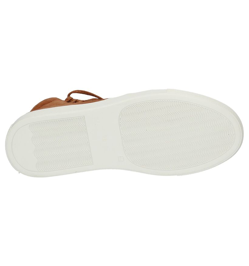 Youh! Boots met Rits/Veter Cognac in daim (201212)