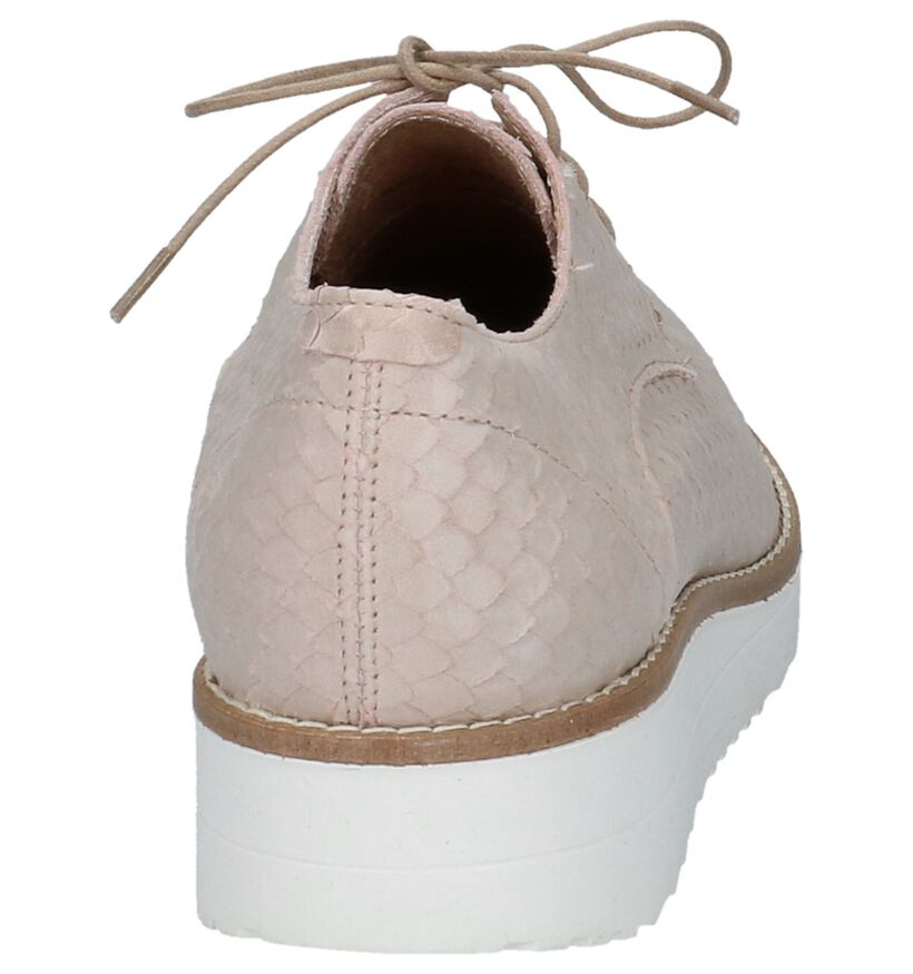 Via Limone Roze Veterschoenen in nubuck (217368)