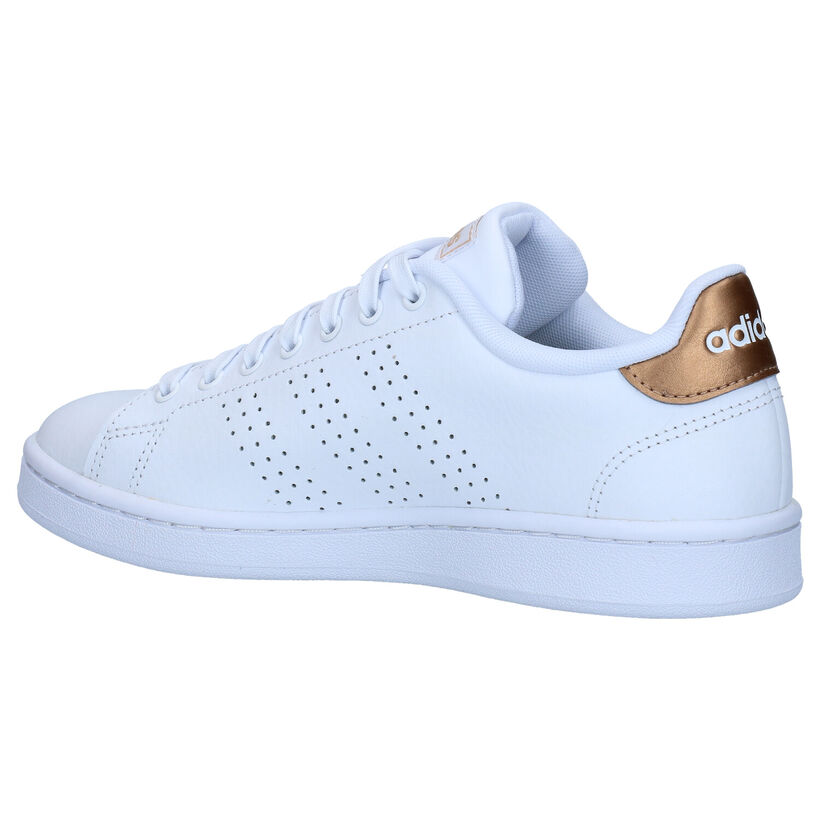 adidas Advantage Baskets en Blanc en cuir (284790)