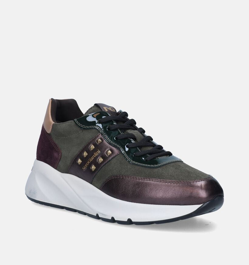NeroGiardini Kaki Sneakers voor dames (345551) - geschikt voor steunzolen