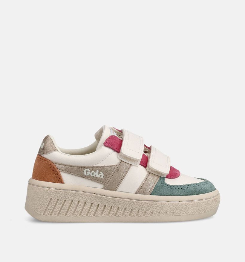 Gola Grandslam Quadrant Strap Witte Sneakers voor meisjes (368508) - geschikt voor steunzolen