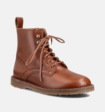Birkenstock Boots NATURAL LEATHER BLACK/NATURAL LEATHER COGNAC