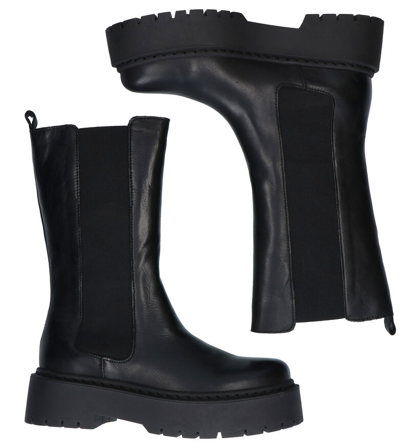 Via Limone Bottes courtes en Noir en cuir (290442)