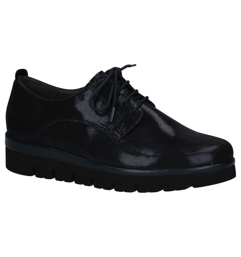 Gabor Best Fitting Chaussures à lacets en Bleu foncé en nubuck (231148)