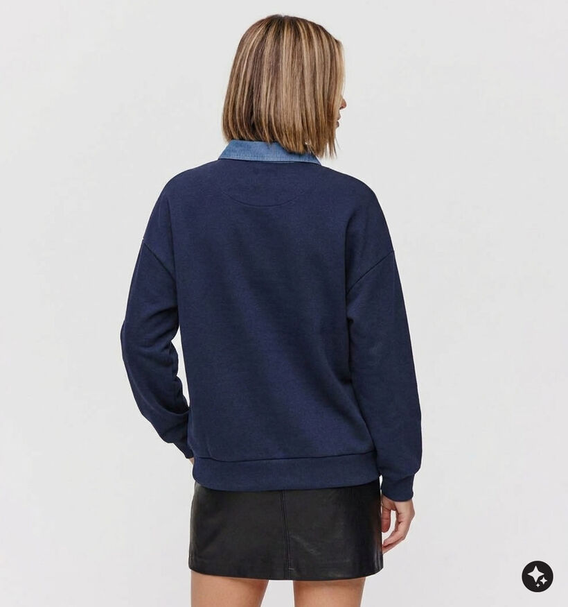 Vila Sif Sweatshirt en Bleu fonc&eacute; pour femmes (382057)