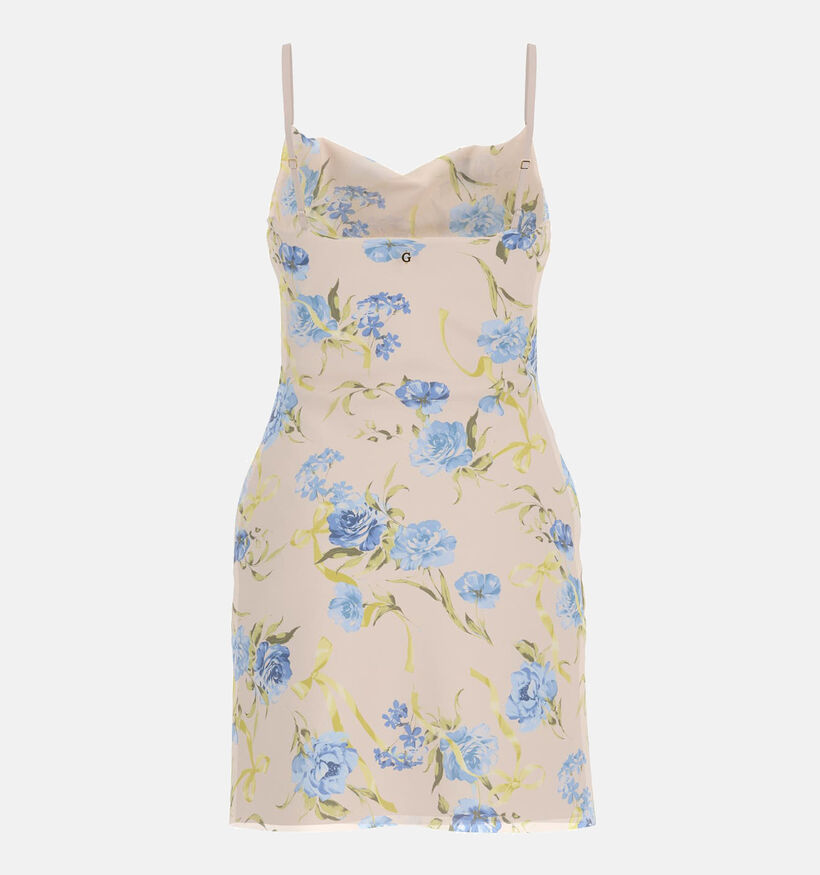 Guess Robe en Ecru/Bleu pour femmes (370365)