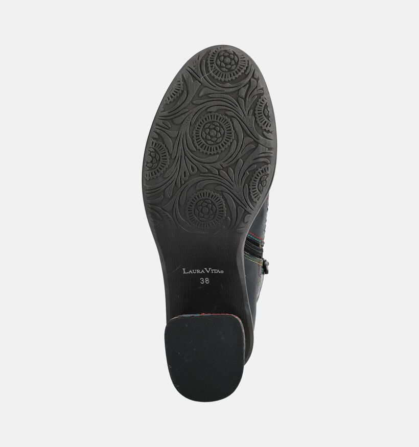 Laura Vita Evcao Bottines en Bleu fonc&eacute; pour femmes (381105)