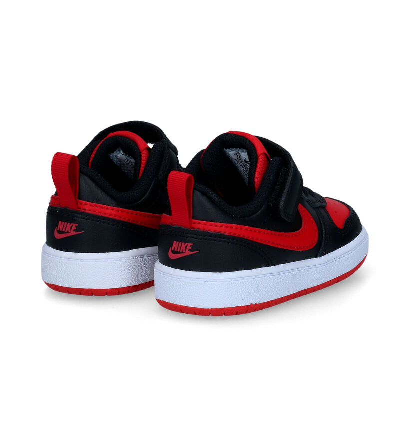 Nike Court Borough Zwarte Sneakers voor jongens, meisjes (302142)