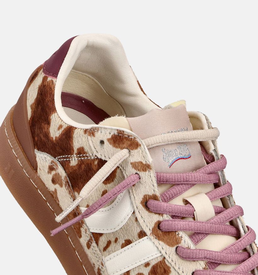 Coolway Duck Ecru/Bruine Sneakers voor dames (364635) - geschikt voor steunzolen