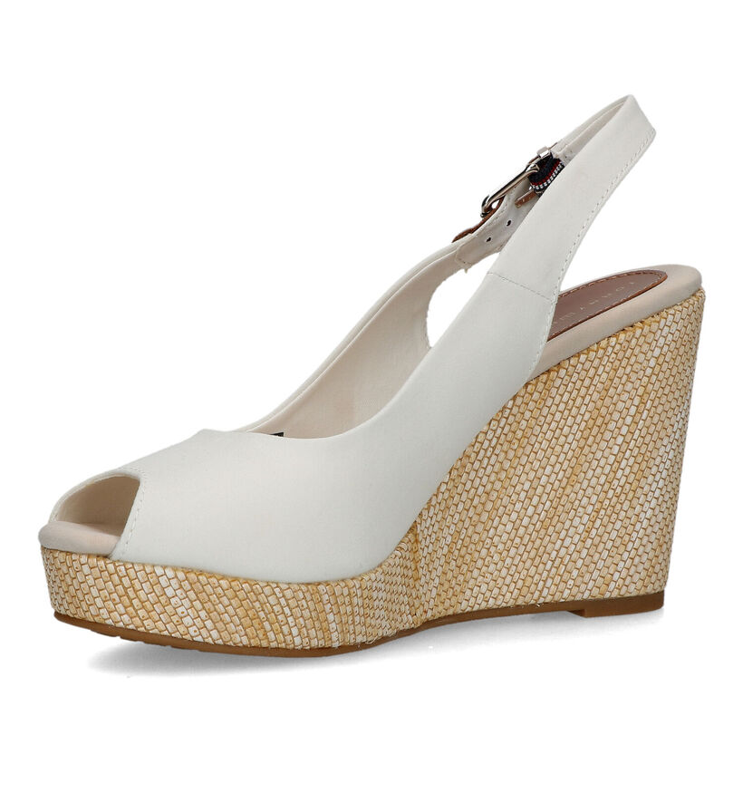 Tommy Hilfiger Iconic Sandales avec talon compensé en Blanc pour femmes (320984)