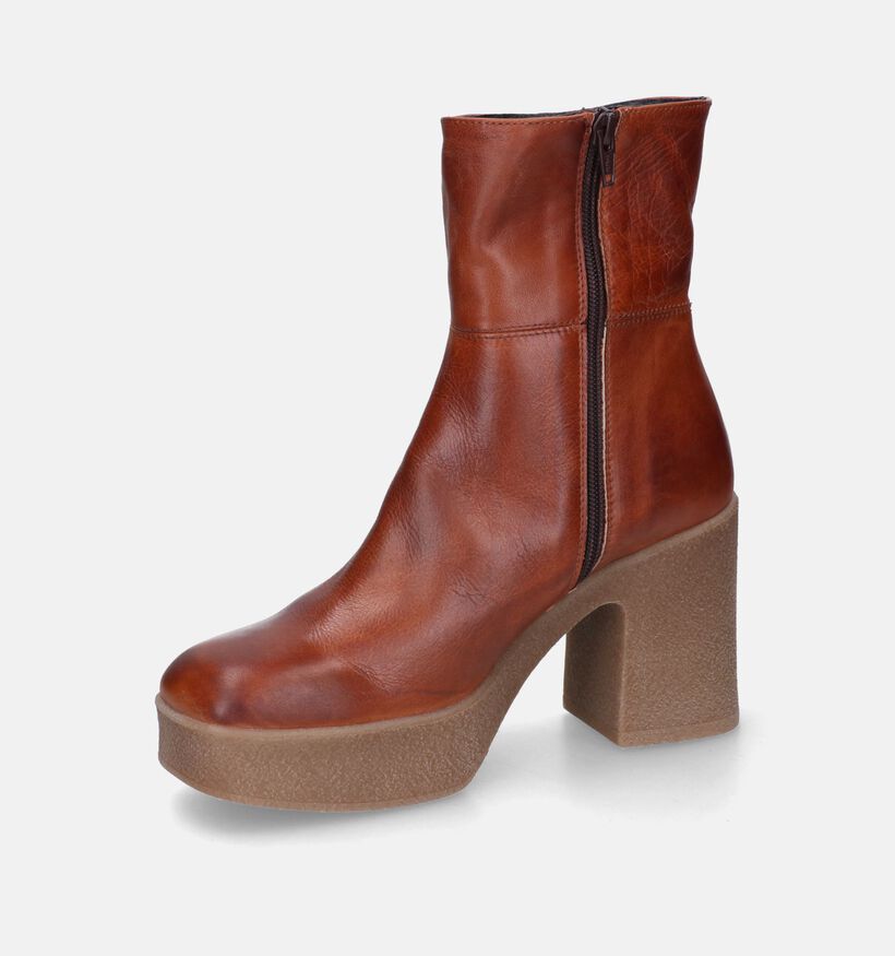 Sweet Lemon Bottes courtes en Noir en cuir (317229)