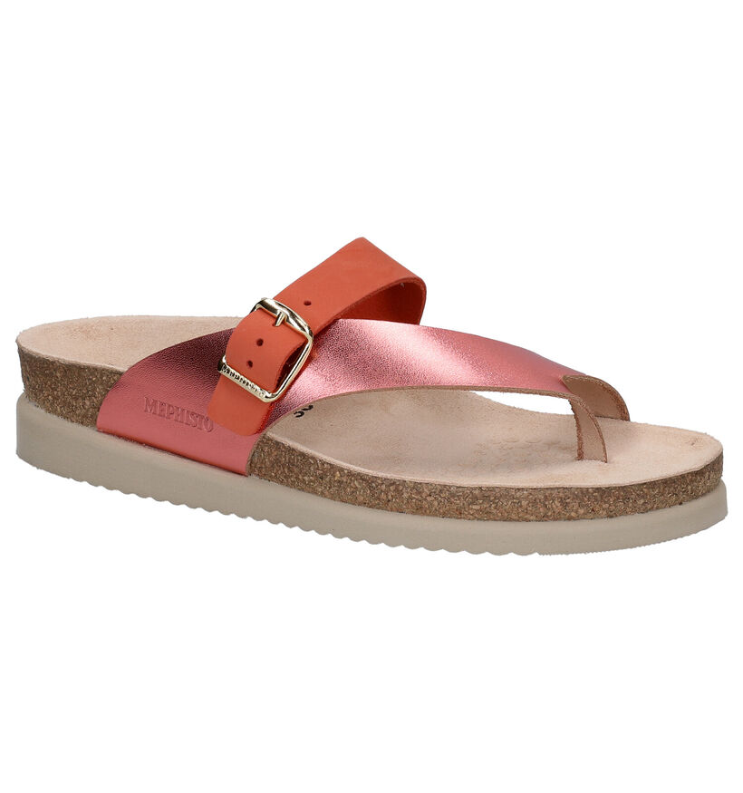 Mephisto Helen Mix Tongs en Rose en cuir (287345)