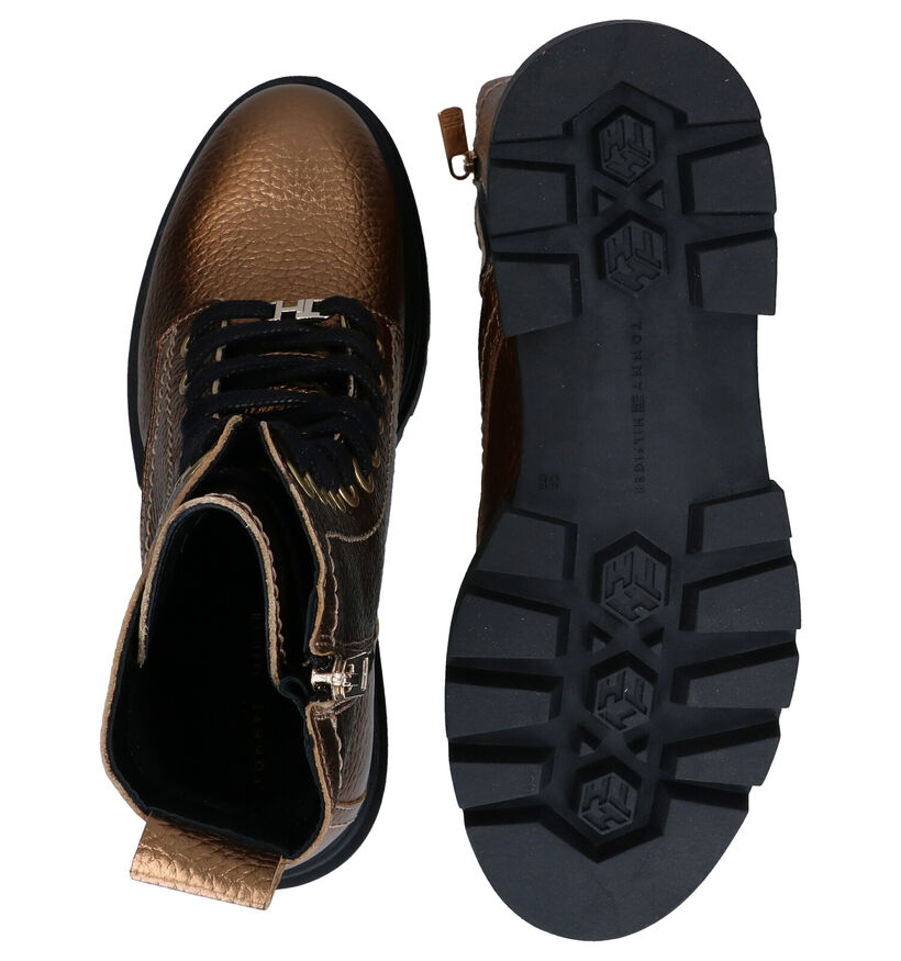 Tommy Hilfiger Rugged Classic Bottines en Or en cuir (280002)