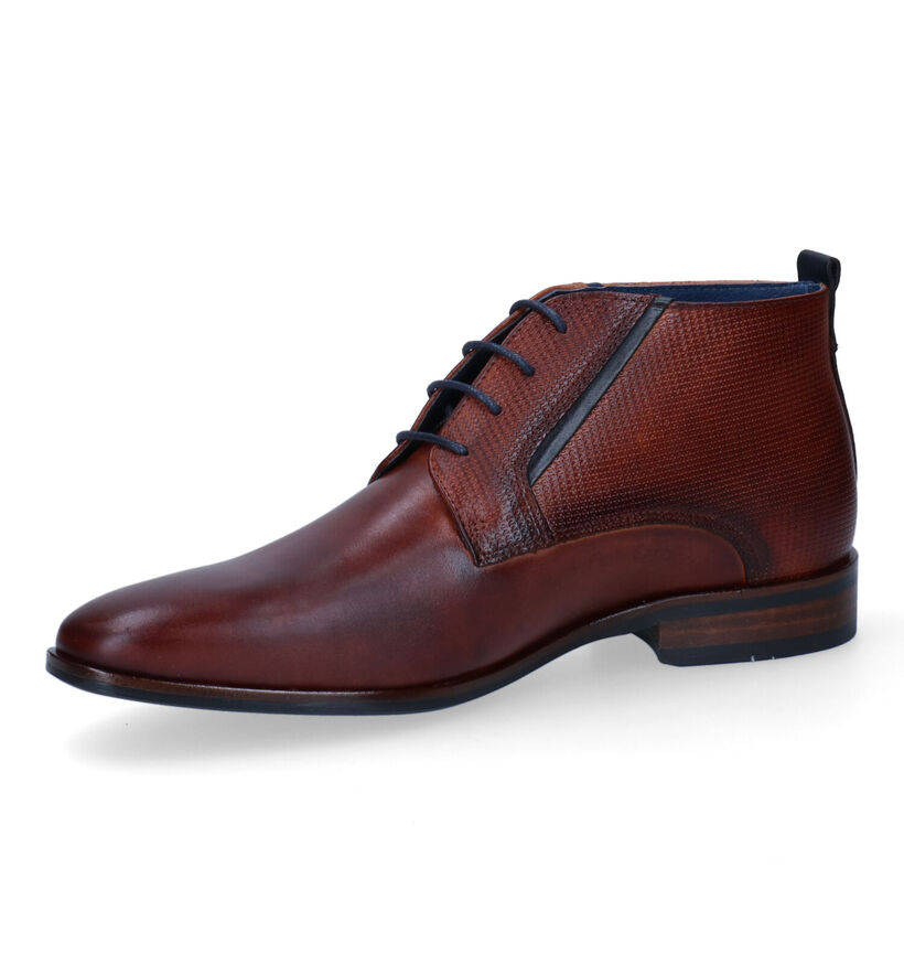 Berkelmans Estoril Chaussures habillées en Cognac pour hommes (308888) - pour semelles orthopédiques