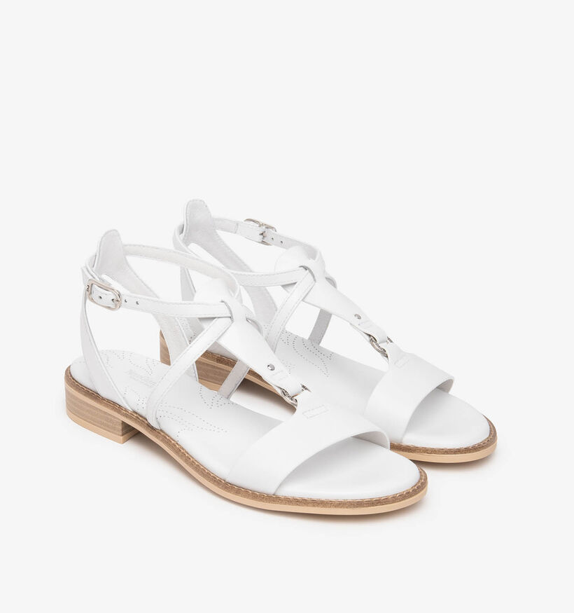 NeroGiardini Sandales plates en Blanc pour femmes (370713)