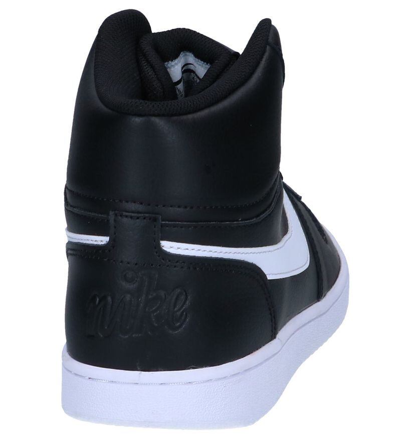 Zwarte Sneakers Nike Ebernon Mid in kunstleer (250336)