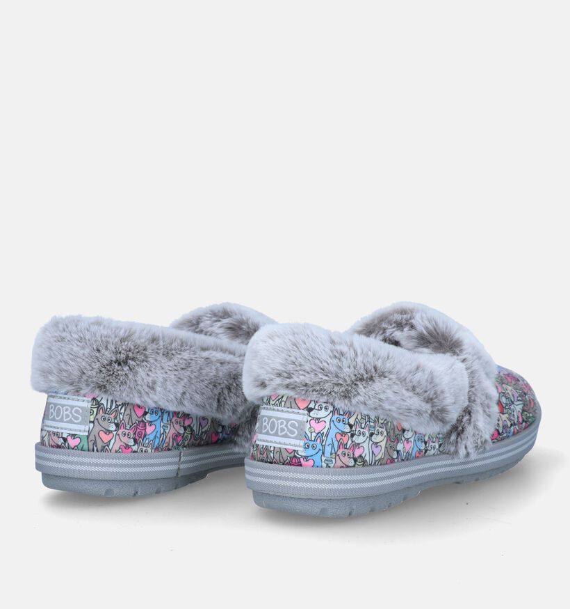 Skechers Bobs Too Cozy Paws Forever Pantoufles en Gris pour femmes (328080)