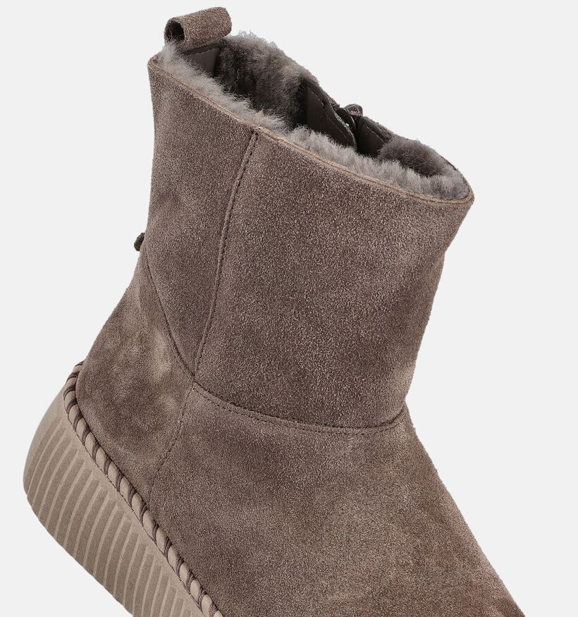 Gabor Bottines Fourrées en Brun foncé pour femmes (363111) - pour semelles orthopédiques
