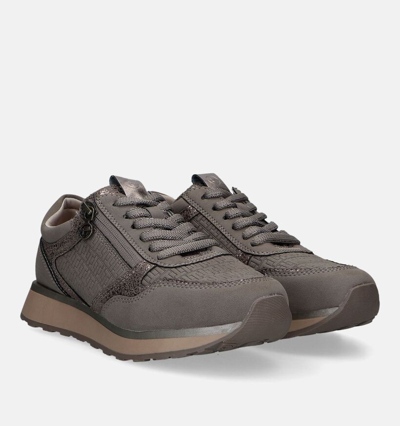 Tamaris Taupe Sneakers voor dames (339424) - geschikt voor steunzolen