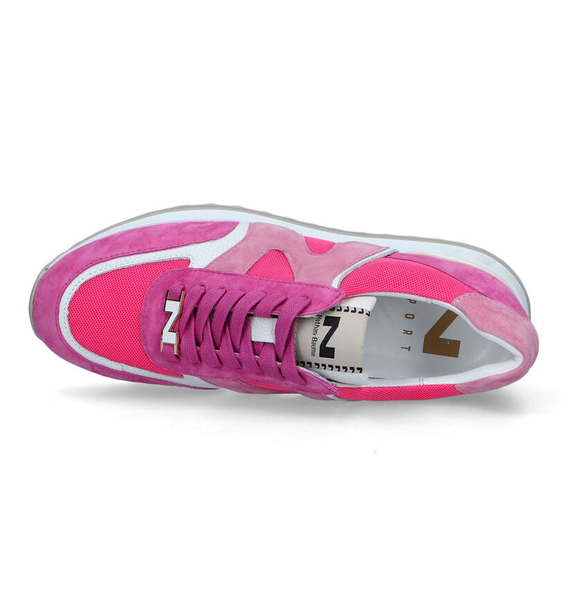 Nathan-Baume Fuchsia Sneakers in daim (324411)