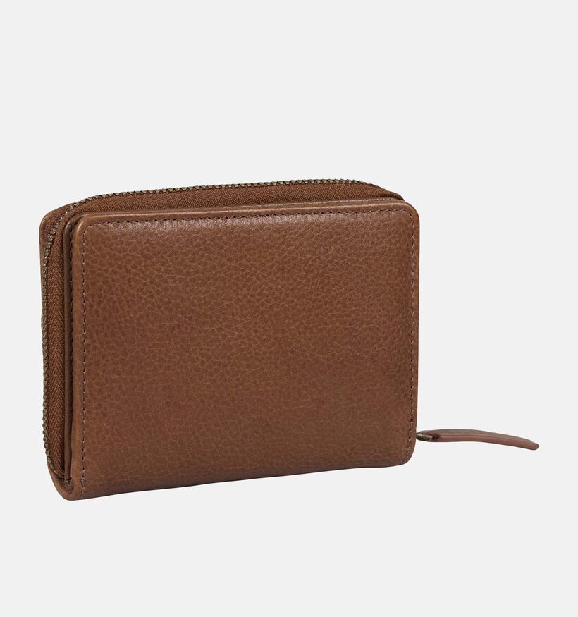 Burkely Norah Porte-monnaie zippé en Cognac pour femmes (347964)