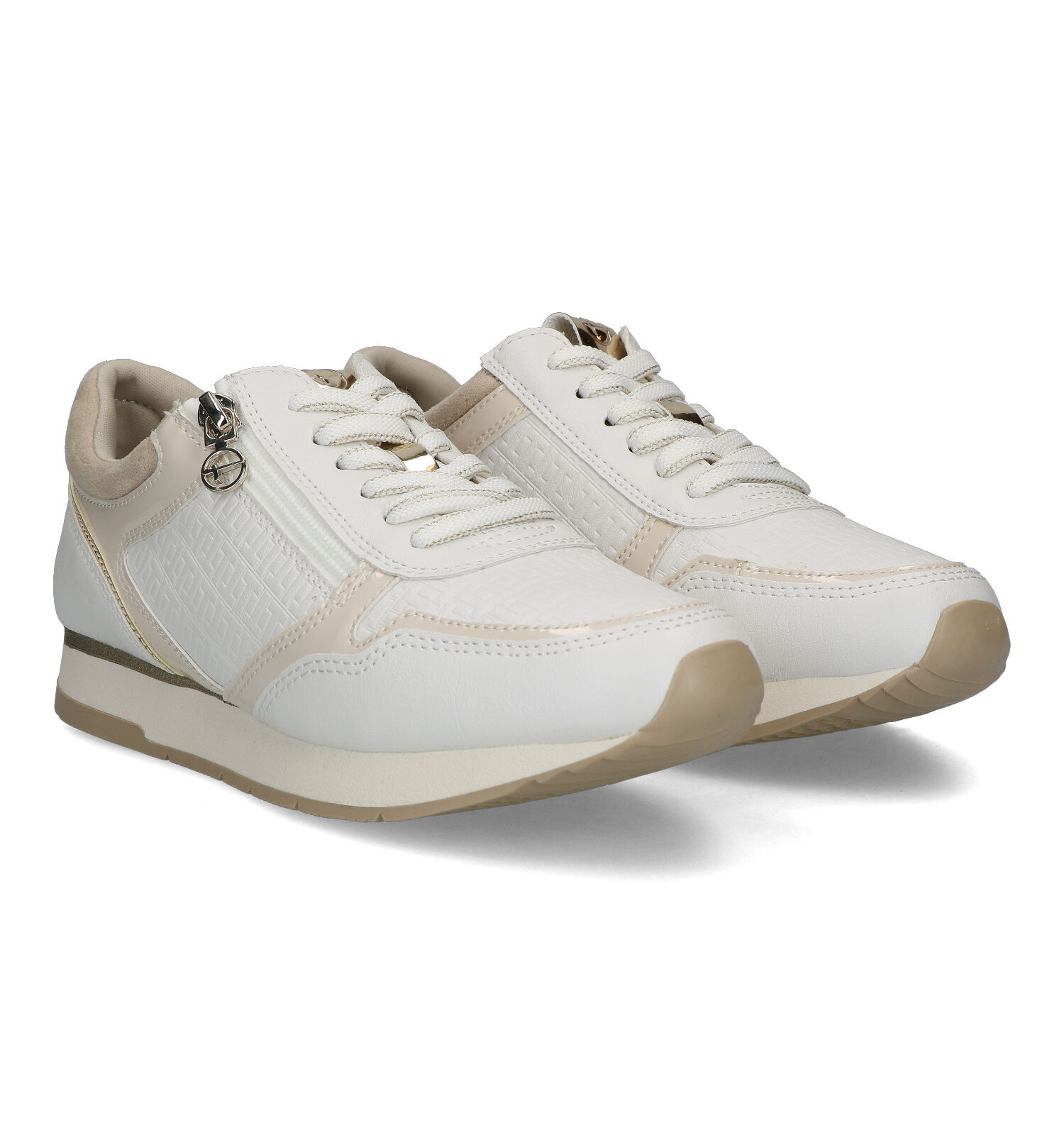 Tamaris Ecru Sneakers Dames Sneakers Online op TORFS.BE