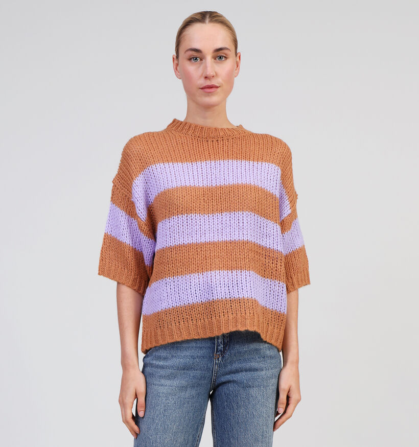 Expresso Paarse Gestreepte trui voor dames (351049)