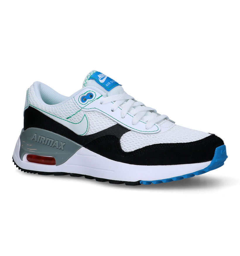 Nike Air Max Systm Witte Sneakers in stof (325359)