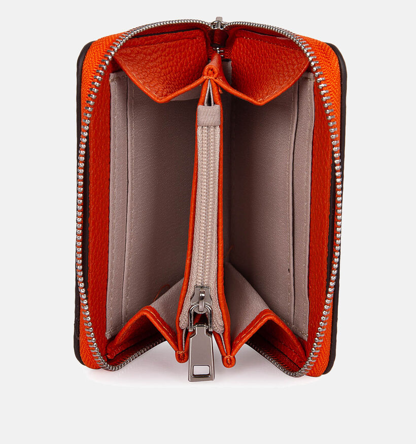 Laurent David Porte-monnaie zipp&eacute; en Orange pour femmes (374052)