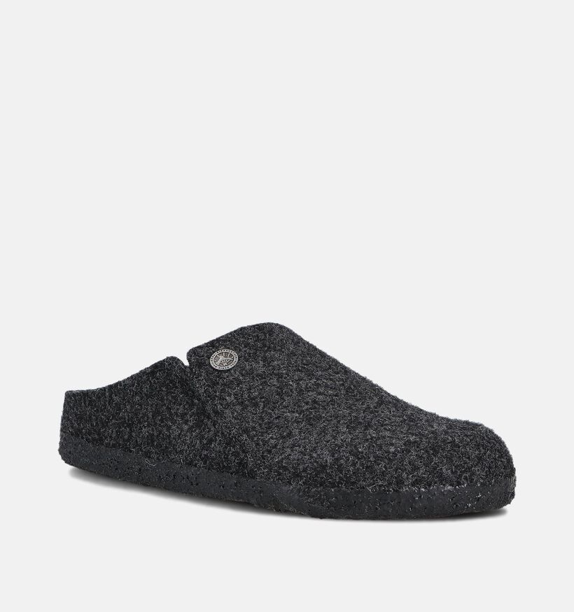 Birkenstock Zermatt Felt Pantoufles en Gris pour femmes (360267)
